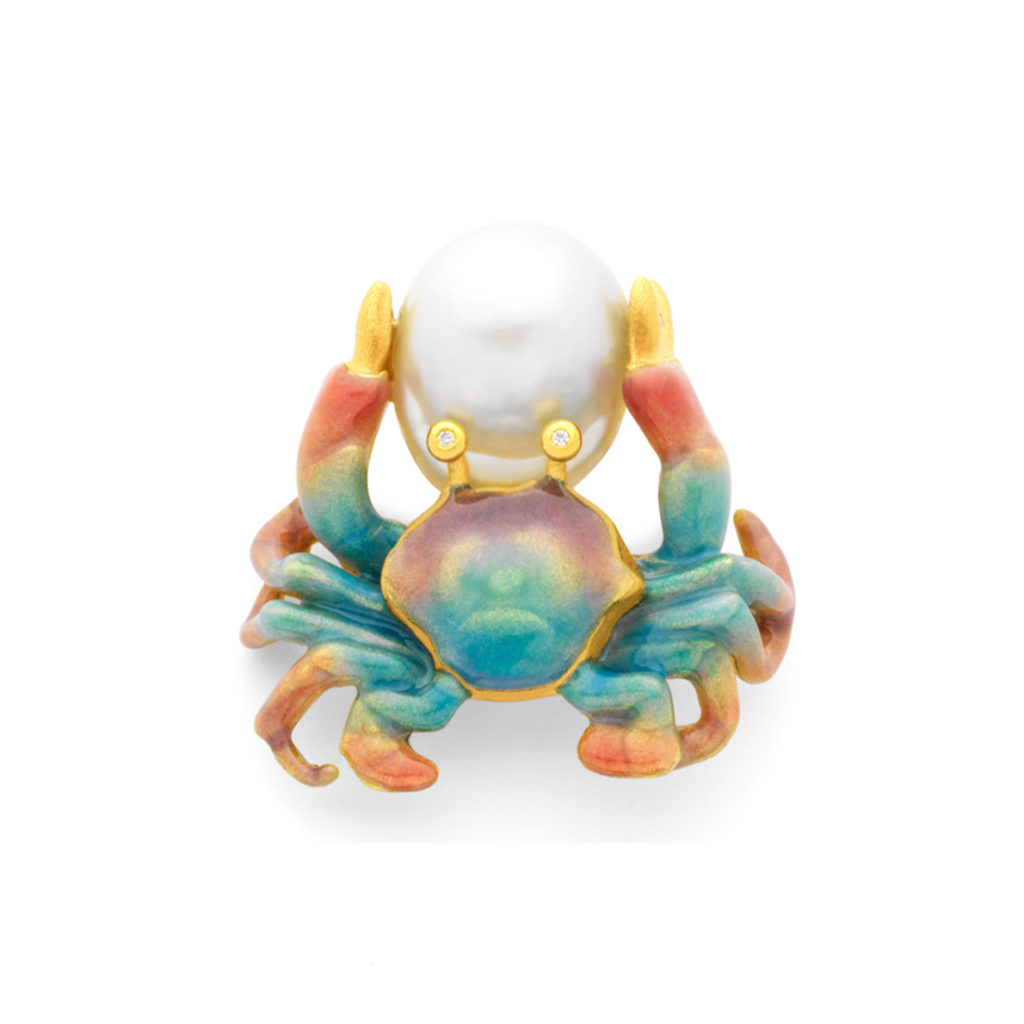 Blue Crab Brooch/Pendant PB-771