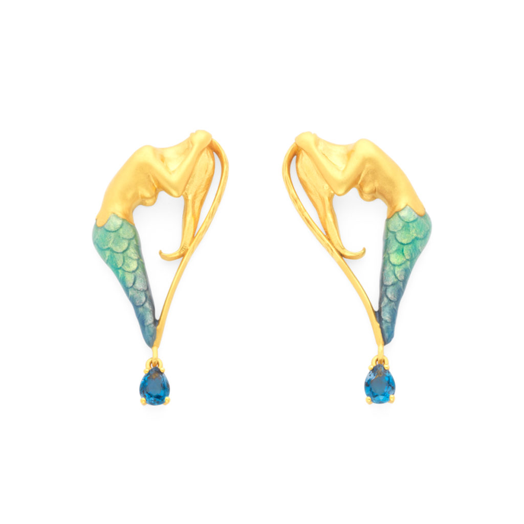 Twin Mermaids Earrings AR-299